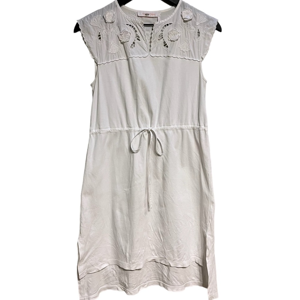 See by Chloe white eyelet cotton summer dress
